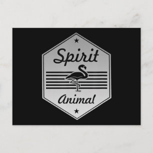 Flamingo My Spirit Animal Flamingo Costume Announcement Postcard