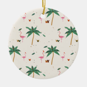 Flamingo Noël Christmas Ornament Cream