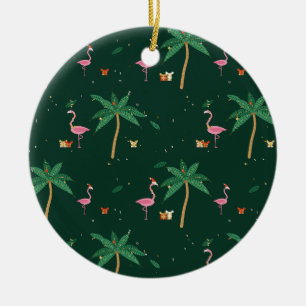 Flamingo Noël Christmas Ornament Emerald