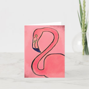 Flamingo Notecard (Blank Inside)