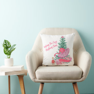 Flamingo Nutcracker Ballet Custom Christmas Wish Cushion