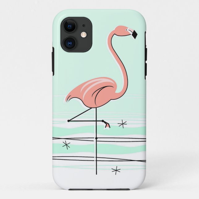 Flamingo Ocean Aqua iPhone case (Back)
