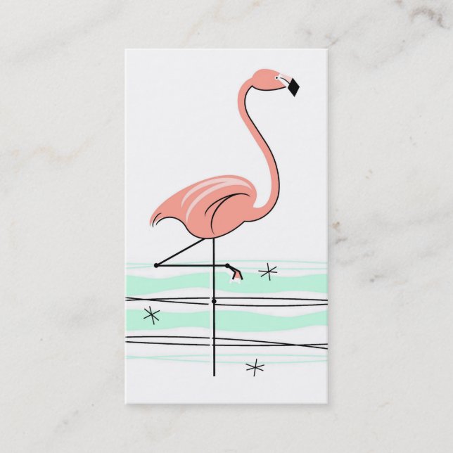 Flamingo Ocean business card white (Front)