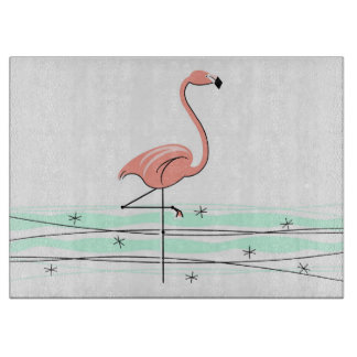Flamingo Ocean cutting board