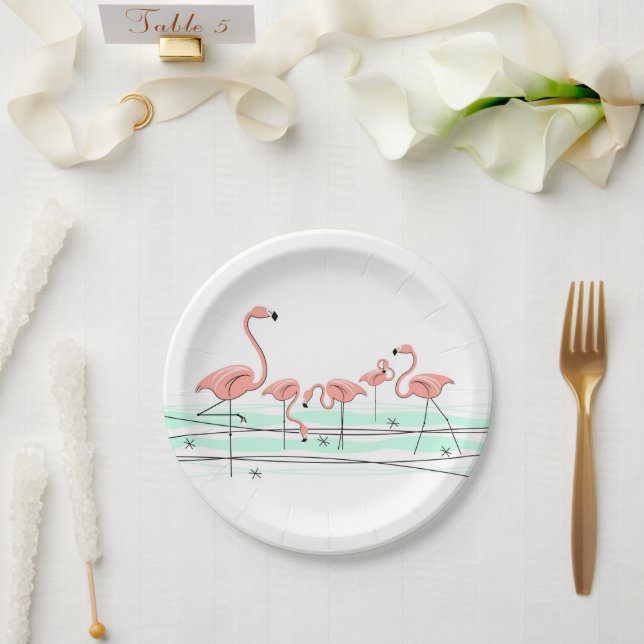 Flamingo Ocean Group paper plate (Wedding)