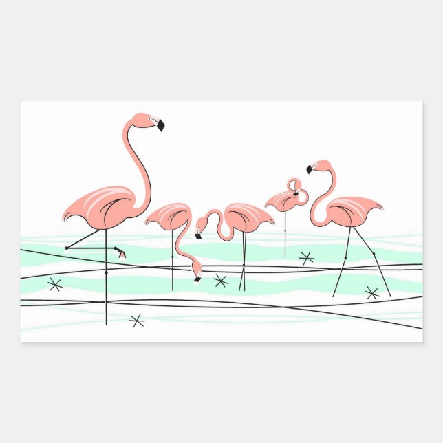 Flamingo Ocean Group sticker rectangle (Front)