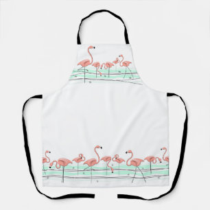 Flamingo Ocean Line all over apron