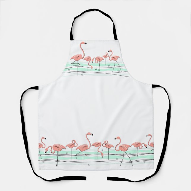 Flamingo Ocean Line all over apron (Front)