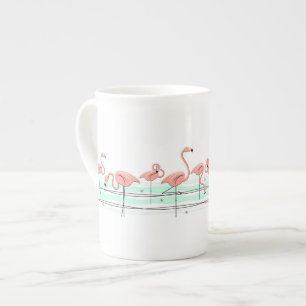 Flamingo Ocean Line bone china mug