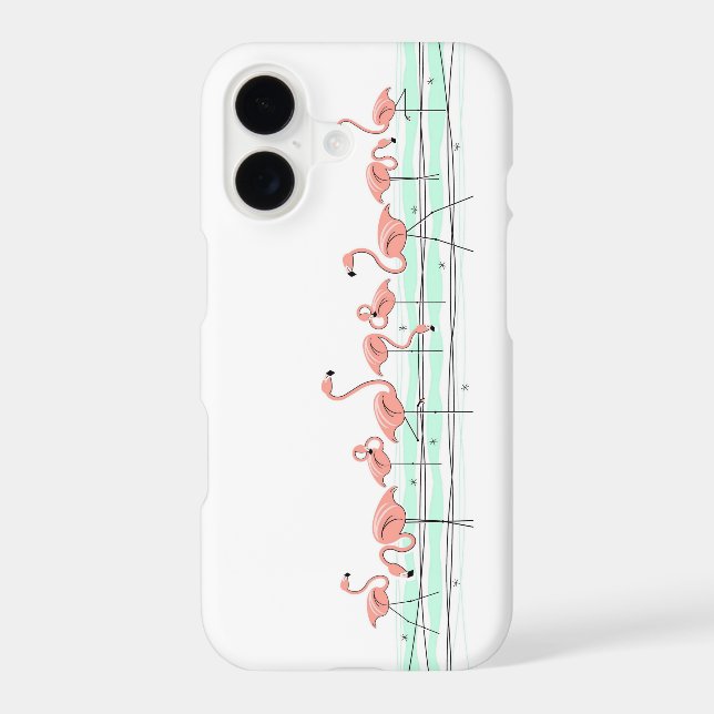 Flamingo Ocean Line iPhone case (Back)