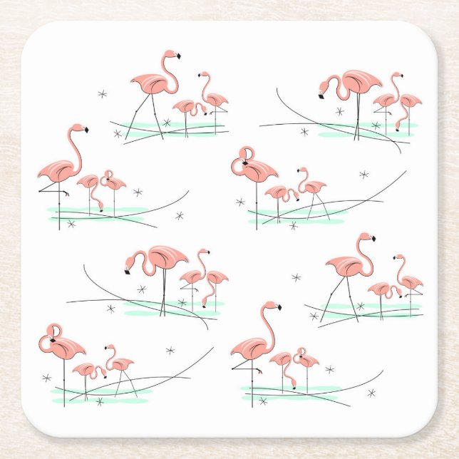 Flamingo Ocean Multi coasters (Front)