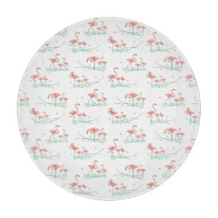 Flamingo Ocean Multi cutting board round