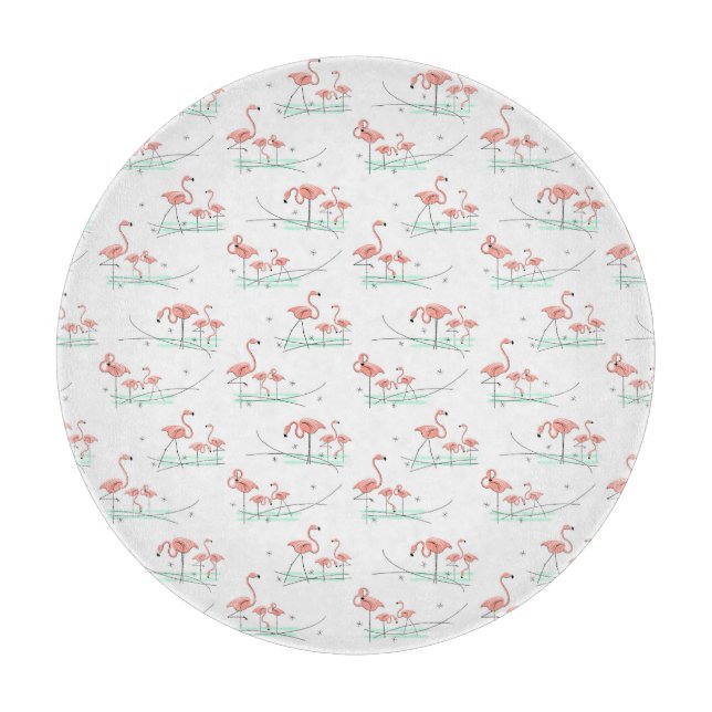 Flamingo Ocean Multi cutting board round (Front)