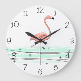 Flamingo Ocean numbers clock round