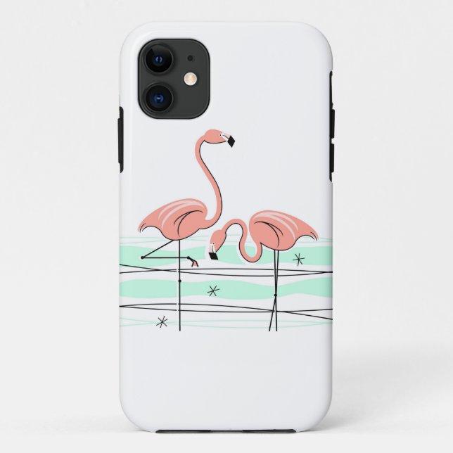 Flamingo Ocean Pair iPhone case (Back)