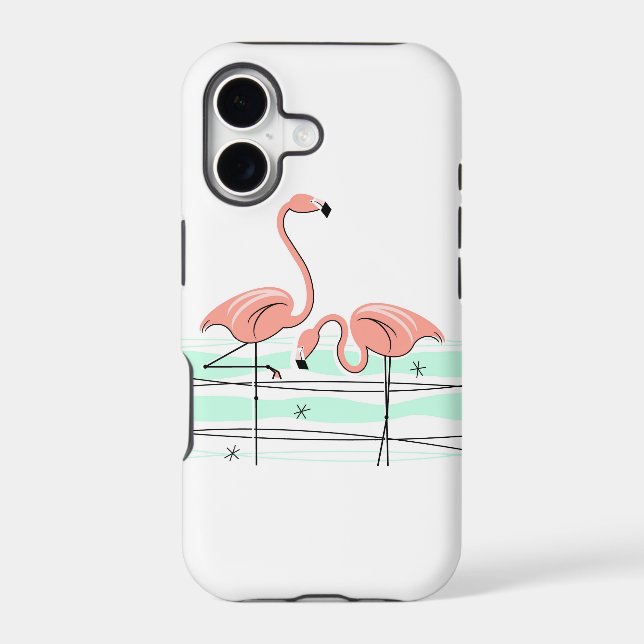 Flamingo Ocean Pair iPhone case (Back)
