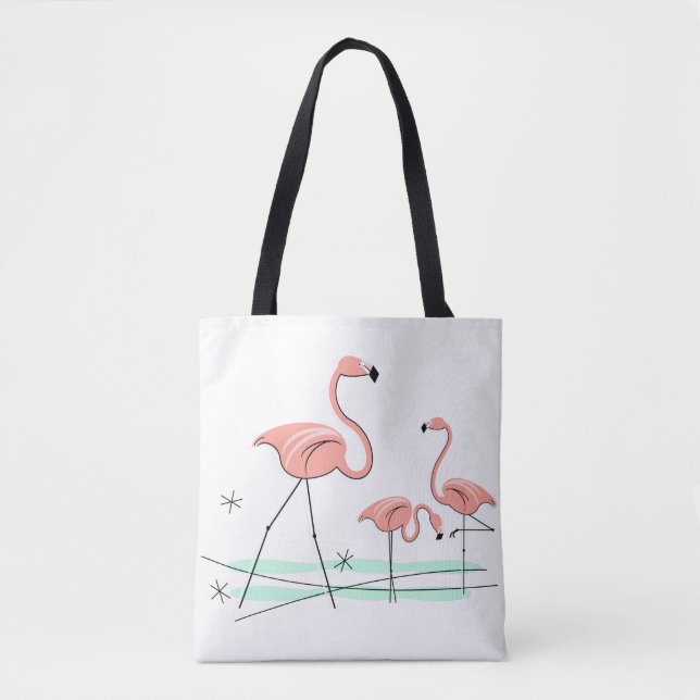 Flamingo Ocean Trio 2 all over tote Bag (Front)