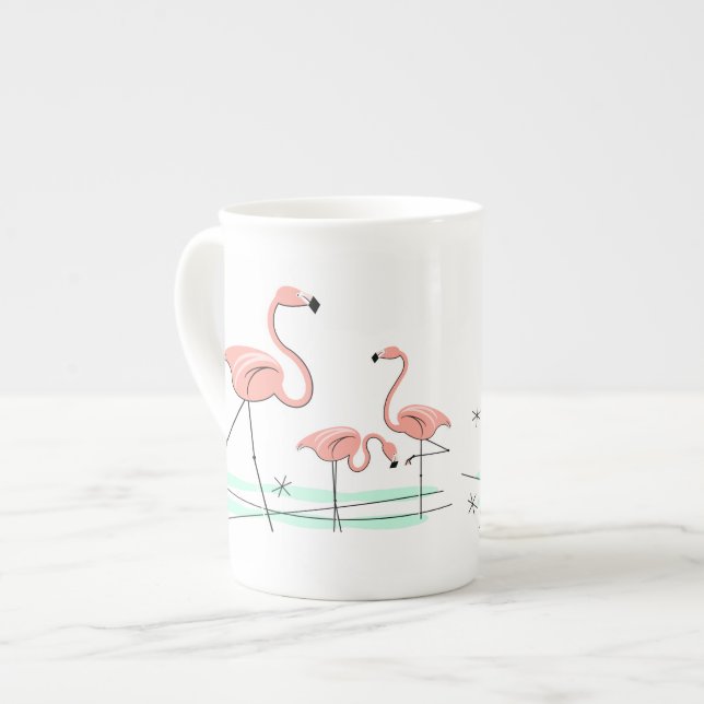 Flamingo Ocean Trio 2 bone china mug (Front Left)