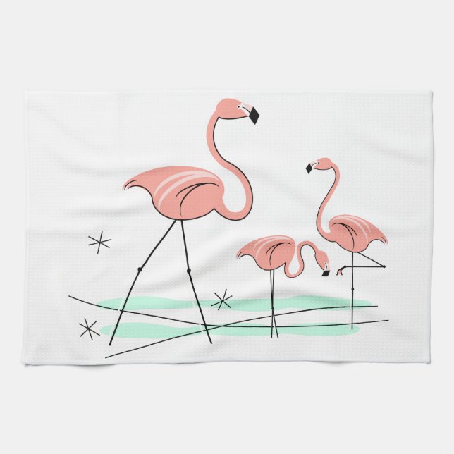 Flamingo Ocean Trio 2 kitchen towel (Horizontal)