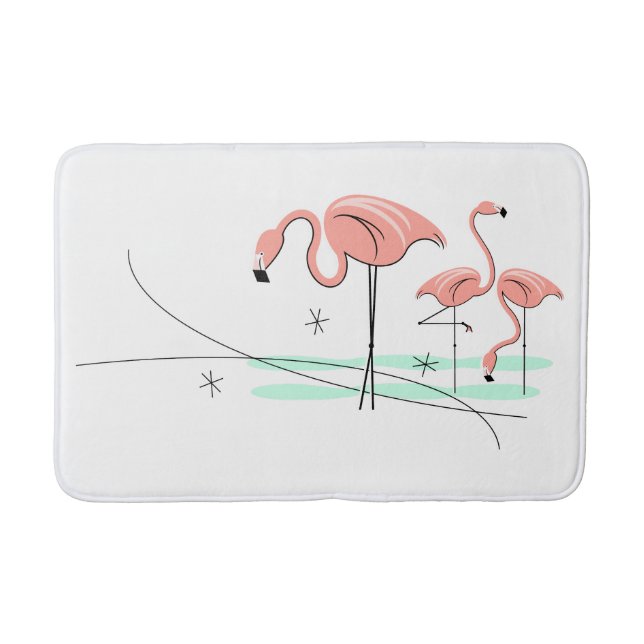 Flamingo Ocean Trio 3 bath mat (Front)