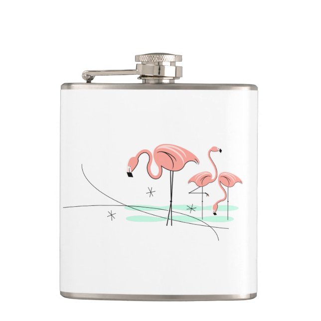 Flamingo Ocean Trio 3 wrapped flask (Front)