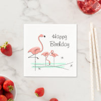 Flamingo Ocean Trio 4 Happy Birthday