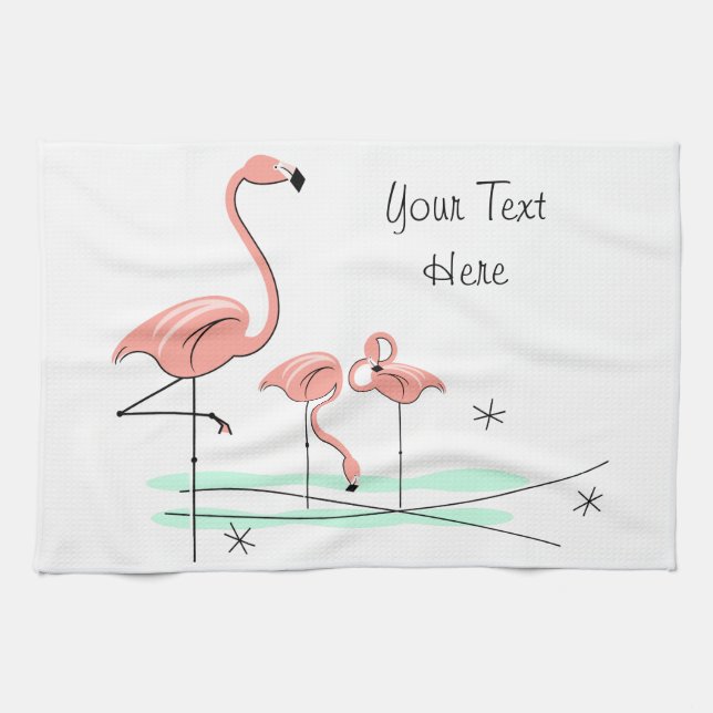 Flamingo Ocean Trio 4 kitchen towel (Horizontal)