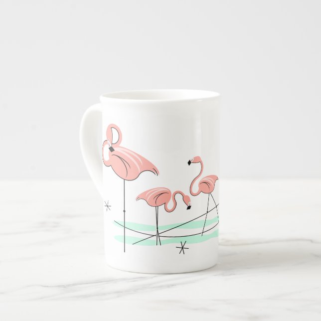 Flamingo Ocean Trio bone china mug (Front Left)