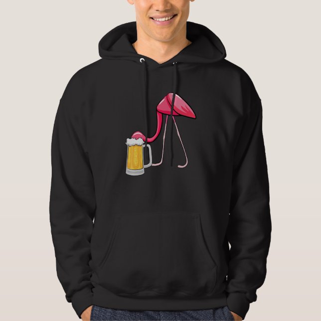 Flamingo Oktoberfest  Bird German Festival Bavaria Hoodie (Front)