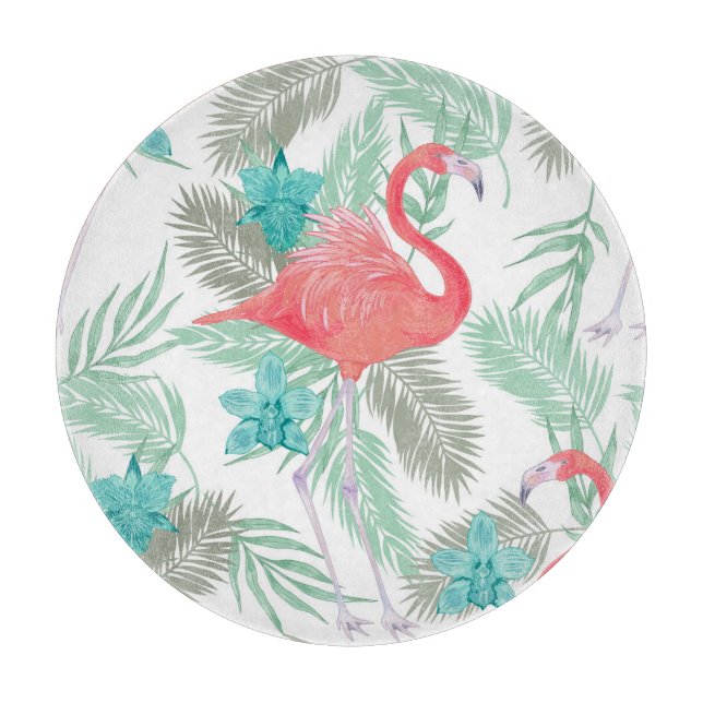 Flamingo, orchid: romantic vintage pattern. cutting board (Front)