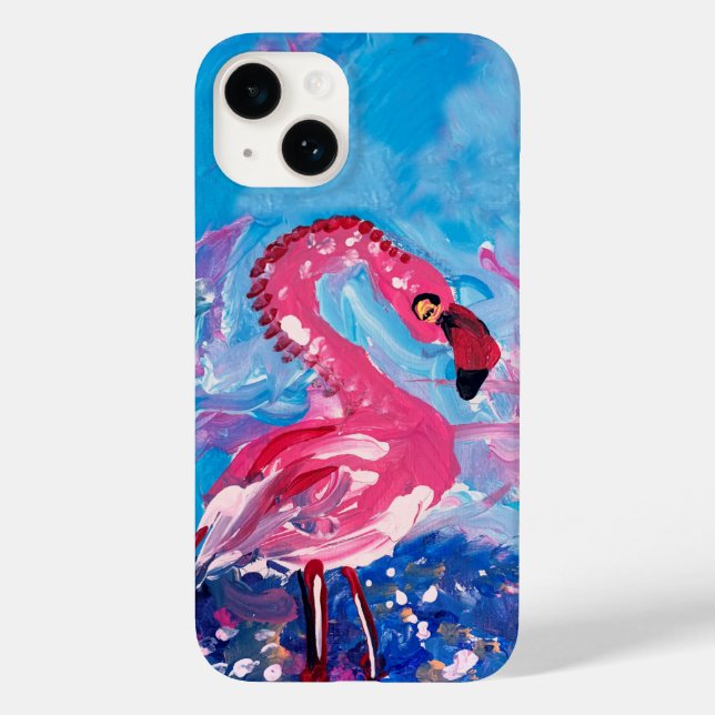 Flamingo Painting Case-Mate iPhone Case (Back)