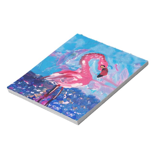 Flamingo Painting Notepad (Rotated)