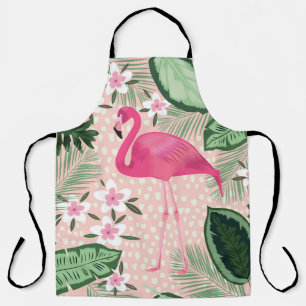 Flamingo, palm trees, kitchen design apron