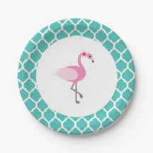 Flamingo Paper Plate
