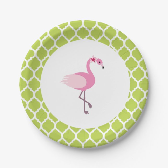 Flamingo Paper Plate (Front)
