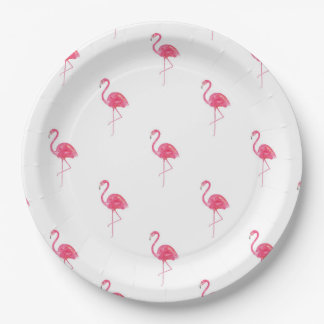 Flamingo Paper Plates 9"