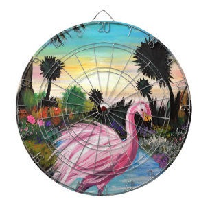 Flamingo Paradise Dartboard