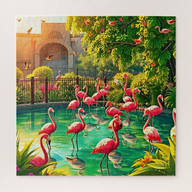 Flamingo Paradise Jigsaw Puzzle (Vertical)