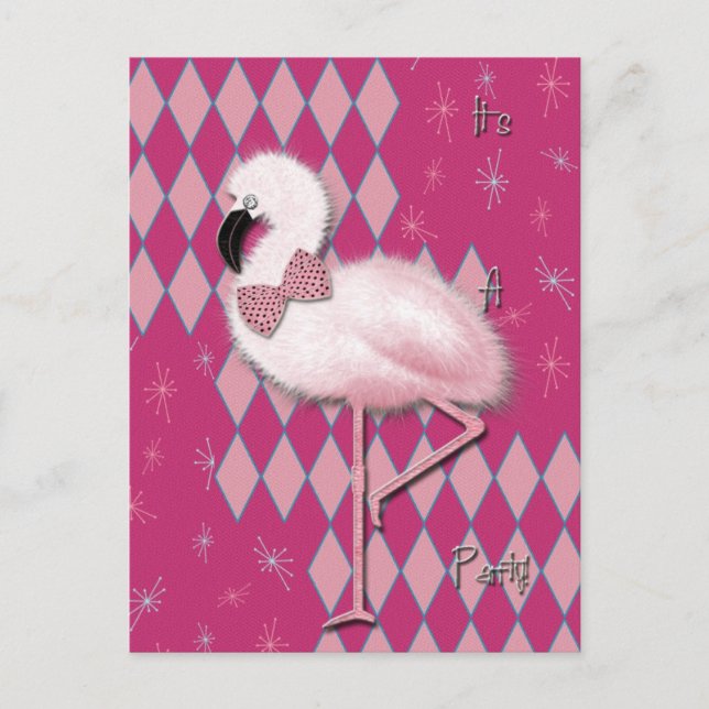 Flamingo Party Invitations (Front)