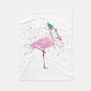Flamingo Partying - Animals Having a Party Fleece Blanket