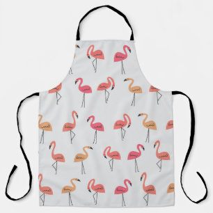 Flamingo Pattern Background Tropical Design Apron