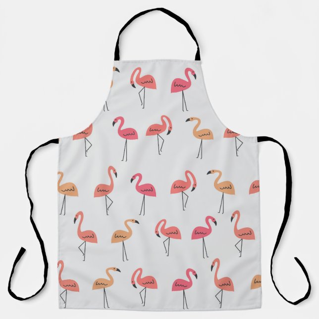 Flamingo Pattern Background Tropical Design Apron (Front)