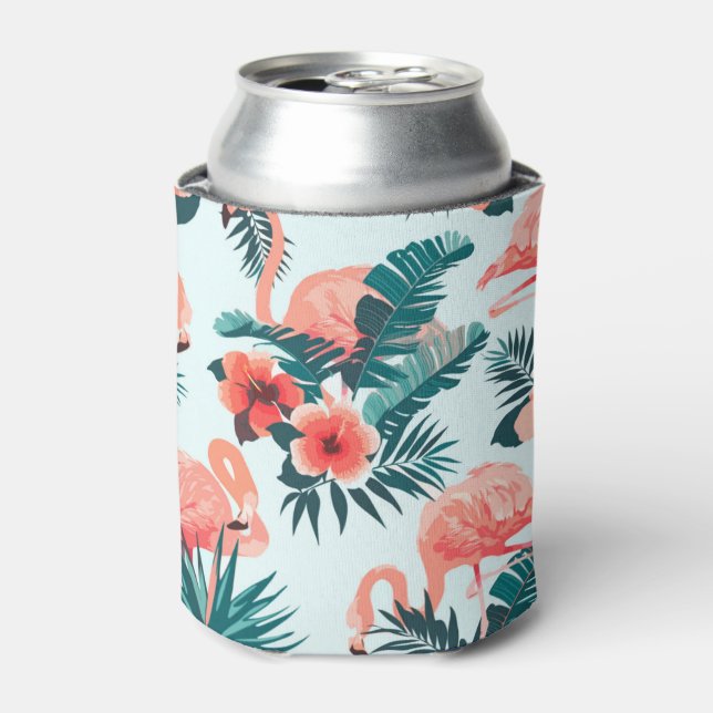 Flamingo Pattern Can Cooler (Can Front)