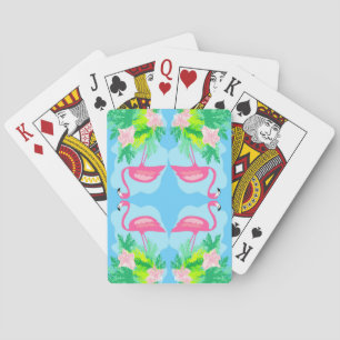flamingo pattern Classic Playing Cards
