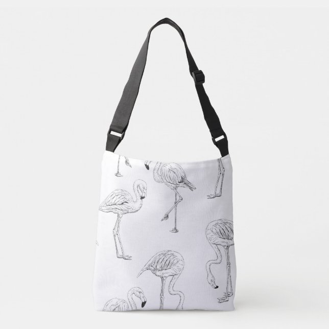 Flamingo pattern crossbody bag (Front)