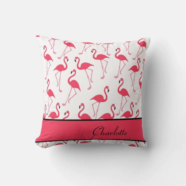 Flamingo Pattern Cushion (Front)