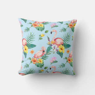 Flamingo pattern cushion