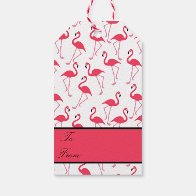 Flamingo Pattern Gift Tags (Back)
