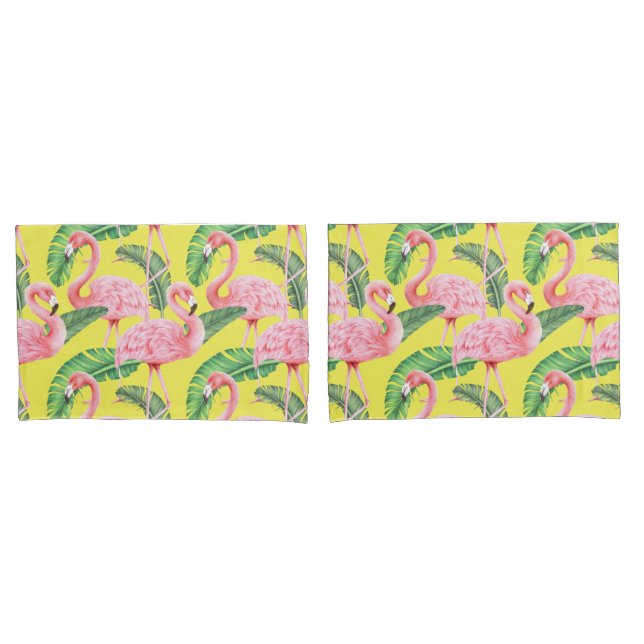 Flamingo Pattern Pillow Case (Front-Set)