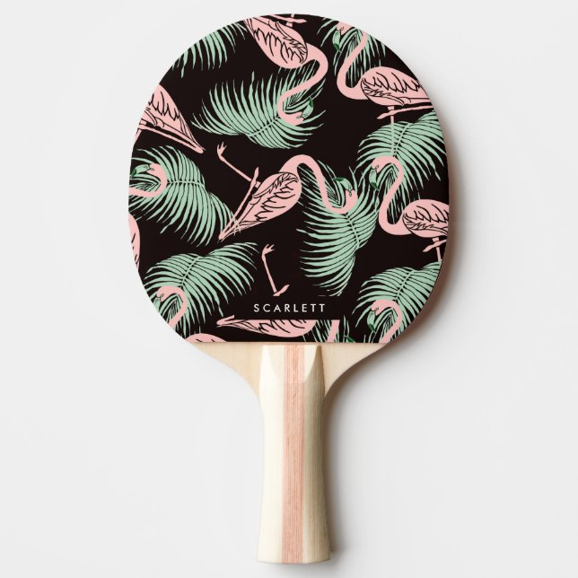 Flamingo Pattern Ping Pong Paddle (Front)